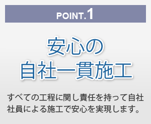 安心の自社一貫施工